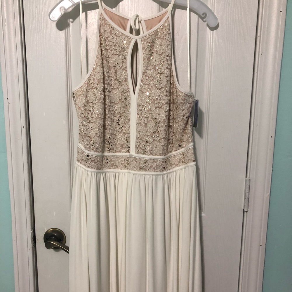 Gold and White Dress